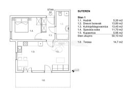 Projekt Zamet Plus Stan S1, Rijeka, Wohnung