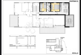 Otok Pag Novalja, novi stan 50,92m2, 2S+DB, 2.kat, Novalja, شقة