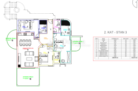 SEVID-NOVOGRADNJA SA ZAJEDNIČKIM BAZENOM 2.KAT  S3(G.Z.), Marina, Daire