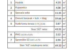 PRODAJA, STAN, VALDEBEK, NOVOGRADNJA 1SS+DB, Pula, Wohnung