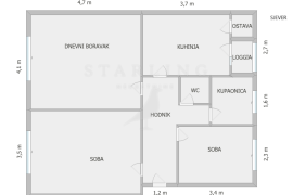 STAN, PRODAJA, ZAGREB, TREŠNJEVKA, 70 m2, 3-sobni, Trešnjevka - Sjever, شقة