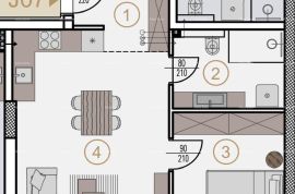 Stan Prodaja stanova u novom poslovno - stambenom projektu, Poreč, J07-zgrada J, Poreč, Appartamento