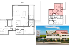 SLATINE – LUKSUZNA NOVOGRADNJA PENTHOUSE 2. KAT (A7), Trogir, Appartement