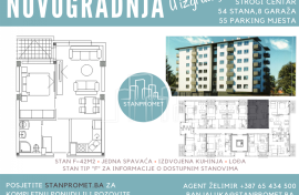 Novogradnja dvosoban stan 42m2 Kotor Varoš, Kotor Varoš, Appartamento