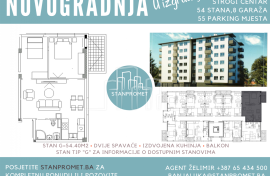 Novogradnja u izgradnji Kotor Varoš stanovi sa jednom i dvije spavaće sobeveć od 1755KM po m2, Kotor Varoš, Appartamento