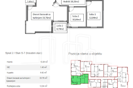 Trosoban stan u novogradnji sa dvije lođe, Sarajevo Centar, Wohnung