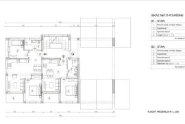 Pula, bliža okolica - dvosobni stan u prizemlju S1, s 19.25 m2 vrta, NKP 40.25 m2, Pula, Apartamento