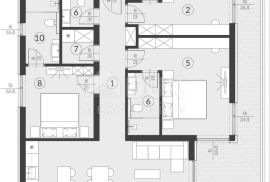 ISTRA, MEDULIN - 3SS+DB luksuzni stan na drugome katu B3, Medulin, Apartamento