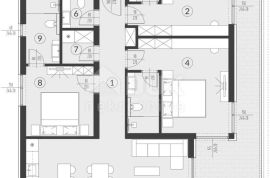ISTRA, MEDULIN - 3SS+DB luksuzni stan u prizemlju s vrtom B1, Medulin, شقة