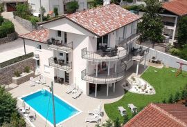 OPATIJA, LOVRAN, IKA- villa 380m2 s panoramskim pogledom na more i bazenom + uređena okućnica 700m2, Opatija - Okolica, بيت