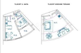 Šibenik, Žaborić - NOVOGRADNJA***  apartman u blizini mora sa velikom krovnom terasom, Šibenik - Okolica, Daire