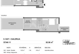 OTOK PAG - Predivan dvoetažni jednosoban apartman u novogradnji prvi red do mora!, Povljana, Appartamento