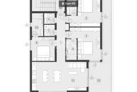 Medulin - Stan B3, 134m2, 3 sobe, terasa 33m2, Medulin, Appartment