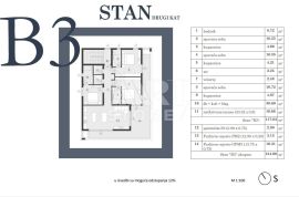 Medulin - Stan B3, 134m2, 3 sobe, terasa 33m2, Medulin, Wohnung