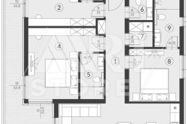 Medulin - Stan A1, 140m2, 3 sobe, terasa 35m2, Medulin, شقة