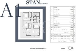 Medulin - Stan A1, 140m2, 3 sobe, terasa 35m2, Medulin, Stan