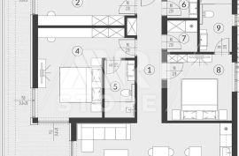 Medulin - Stan A2, 133m2, 3 sobe, terasa 37m2, Medulin, Kвартира