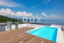 OPATIJA, CENTAR - penthouse u novogradnji s krovnim bazenom iznad centra Opatije, idilično okruženje, Opatija, Flat