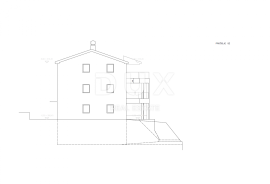 KASTAV, CENTAR- građevinsko zemljište 805m2 S GRAĐEVNOM DOZVOLOM!!! s pogledom na more za stambenu zgradu – stanove/apartmane/  obiteljsku villu ili villu za iznajmljivanje - odmor s bazenom, Kastav, Zemljište