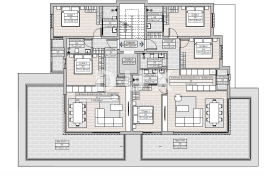 OPATIJA, CENTAR - zemljište s projektom za 5 luksuzna stana s bazenima, panoramski pogled na more, Opatija, Terrain