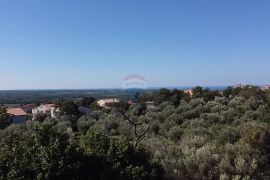 Istra, Kaštelir - Građevinsko zemljište s pogledom na more, Kaštelir-Labinci, Земля