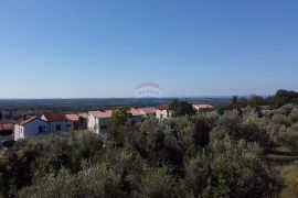 Istra, Kaštelir - Građevinsko zemljište s pogledom na more, Kaštelir-Labinci, Земля