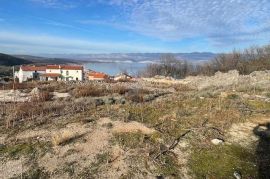 Otok Krk, Vrbnik,građevinsko zemljište 1231 m2,pogled na more, Vrbnik, Γη