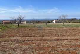 Poreč - okolica, prekrasno građevinsko zemljište otvorenog pogleda na more, Kaštelir-Labinci, أرض