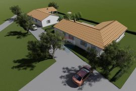 Istra, Hrboki - građevinska parcela sa dva projekta u izradi, Barban, Terrain