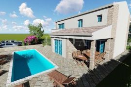 Kuća mediteranskog stila s bazenom, okolica Dobrinja - otok Krk, Dobrinj, Maison