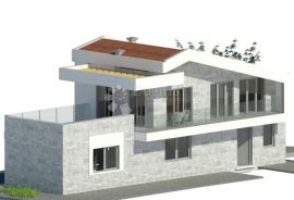 Kuća u izgradnji s bazenom i panoramskim pogledom na more., Marčana, Kuća