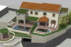 Zemljište sa započetom izgradnjom dvojnih kuća s bazenima u zelenilu - Dubrovnik okolica, Dubrovnik - Okolica, Arazi