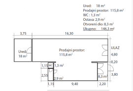 PRILIKA- Ulični lokal, 145m2, Dubrava, Donja Dubrava, Poslovni prostor