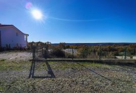 Labin, Zemljište s građevinskom dozvolom, pogled na more 607 m2, Labin, Zemljište