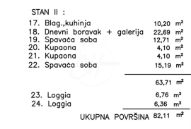 Prostran stan, 82.11 m2, Veli Vrh - Pula, Pula, شقة