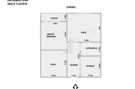 STAN, PRODAJA, ZAGREB, GAJNICE, 64 m2, 3-soban, Podsused - Vrapče, Apartamento