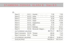 STAN B.5., NOVOGRADNJA, PRODAJA, SVETA KLARA, 103,16 m2, 4-SOBAN, Novi Zagreb - Zapad, Apartamento