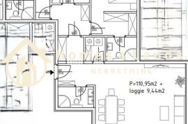 Zaprešić,sjajan 4-soban stan 118m2(S25) na drugom katu zgrade, Zaprešić, Appartamento