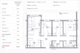 STAN A505, MOGUĆA KUPNJA PUTEM KREDITA,  92.20 m2, Novi Zagreb - Zapad, Stan