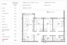 STAN A305, MOGUĆA KUPNJA PUTEM KREDITA,  92.35 m2, Novi Zagreb - Zapad, Stan