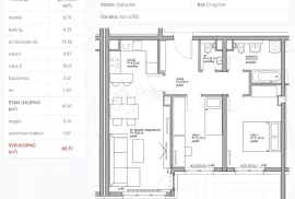 STAN A202, MOGUĆA KUPNJA PUTEM KREDITA,  68.75 m2, Novi Zagreb - Zapad, Stan