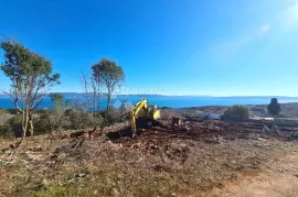 SPUŠTENA CIJENA!!! PANORAMSKI POGLED MORE, GRAĐEVINSKA PARCELA, Labin, Zemljište