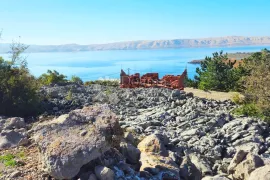 CESARICA, GRAĐEVINSKO ZEMLJIŠTE S PANORAMSKIM POGLEDOM NA MORE, Karlobag, Zemljište