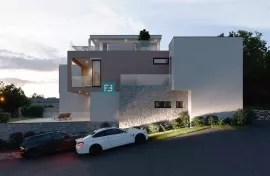 VODICE, novi projekt, troetažni stan, bazen, pogled na more, vrt, S3, Vodice, Appartement